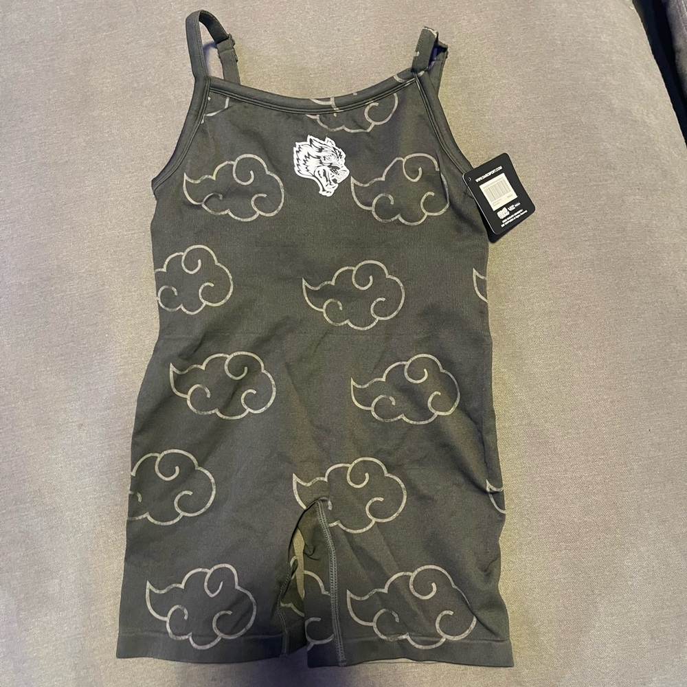 NWOT Darc Sport Gray Cloud Pattern Jumpsuit